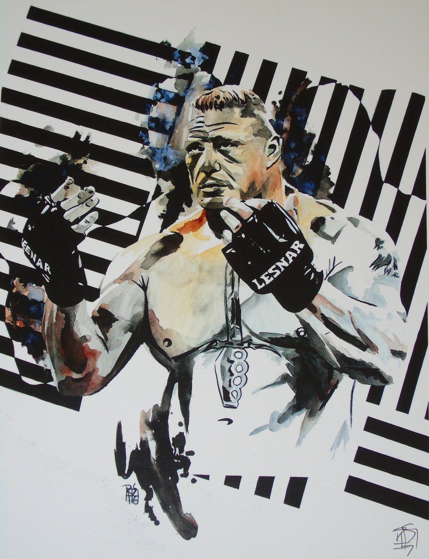 WWE BROCK LESNAR ROB SCHAMBERGER POSTER
