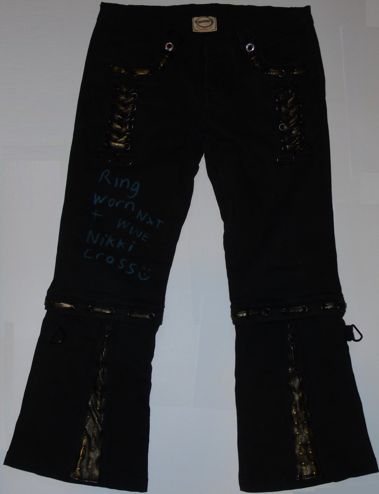 *TV footage proof* Ring Worn & Signed Nikki Cross NXT WWE Combat Trousers