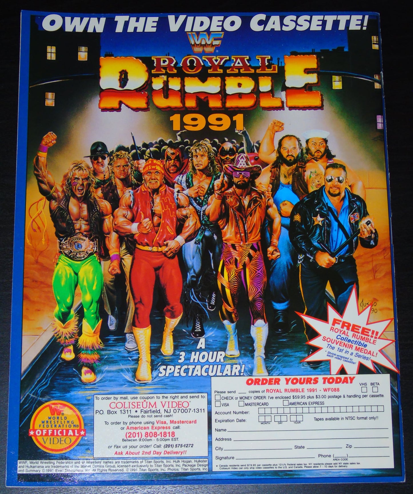 WWF ROYAL RUMBLE 1991 SOUVENIR EDITION PROGRAM