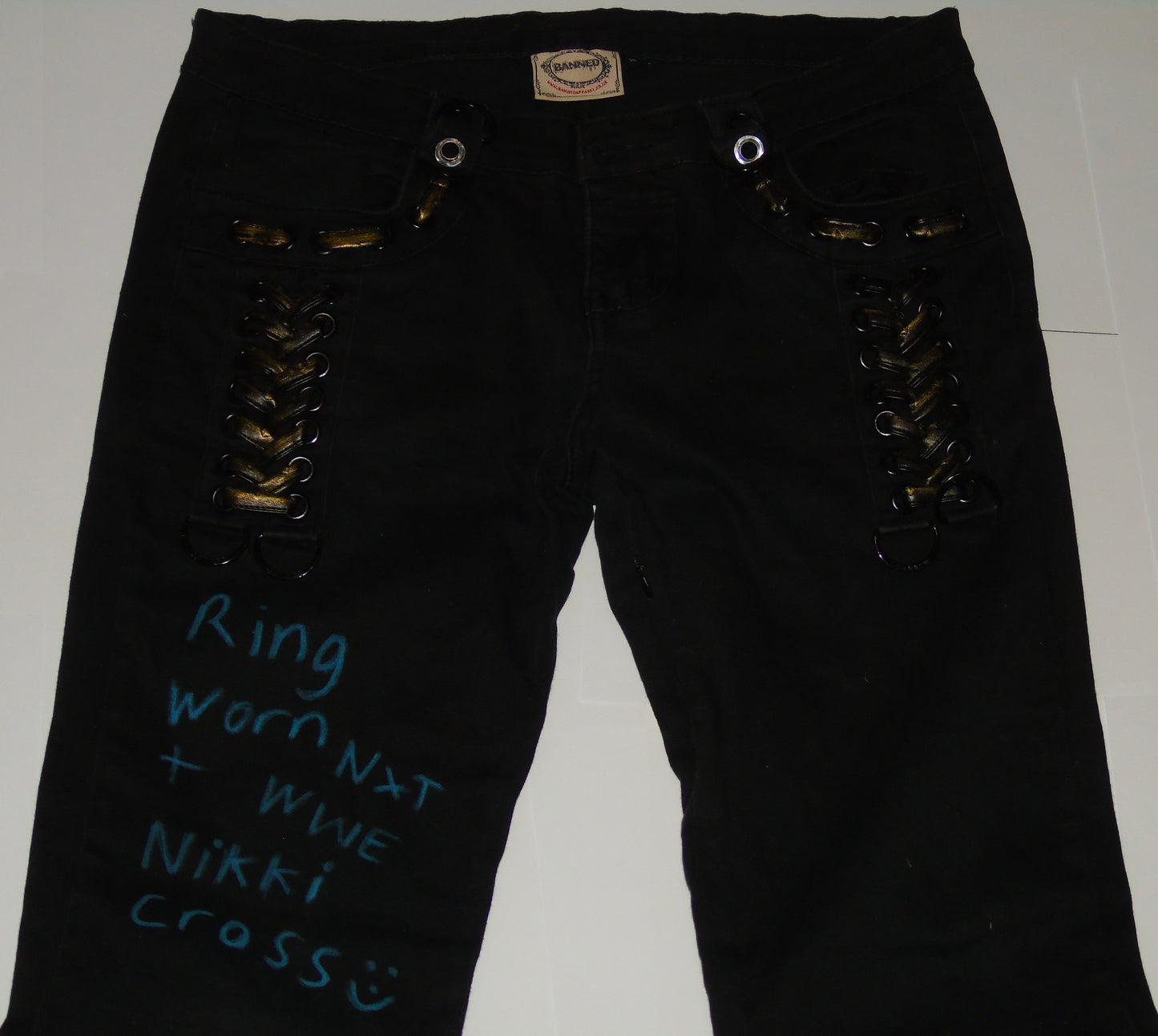*TV footage proof* Ring Worn & Signed Nikki Cross NXT WWE Combat Trousers