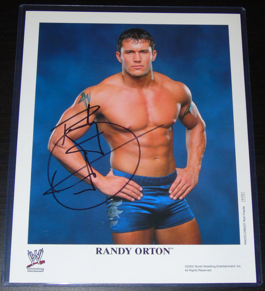 RANDY ORTON SIGNED WWE WRESTLING DEBUT PROMO PHOTO P-776