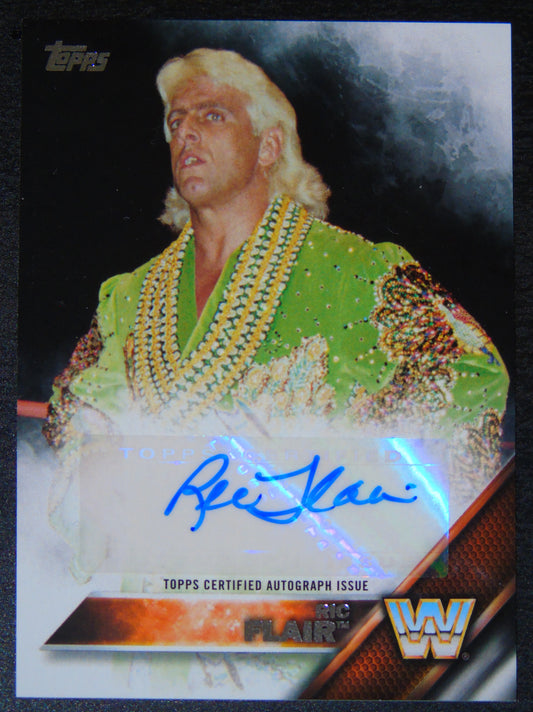 The Nature Boy Ric Flair hand-signed WWE Wrestling Topps Trading Card