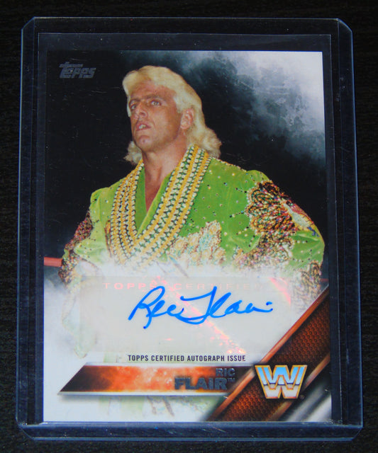 The Nature Boy Ric Flair hand-signed WWE Wrestling Topps Trading Card