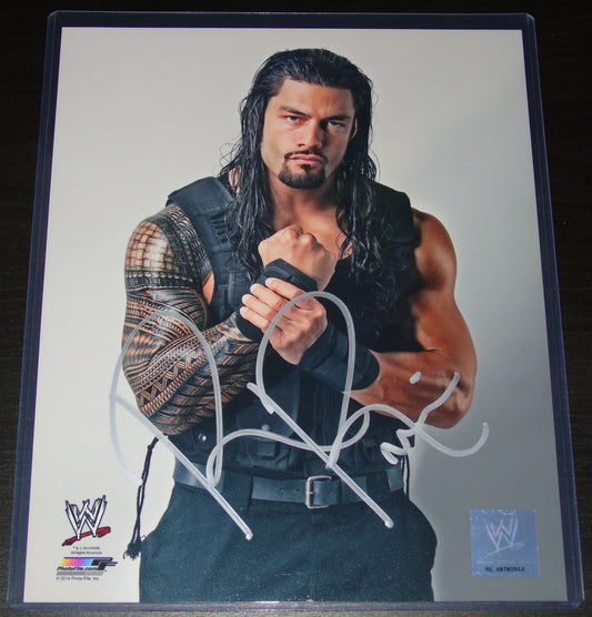 ROMAN REIGNS SIGNED WWE WRESTLING DEBUT PHOTOFILE PHOTO