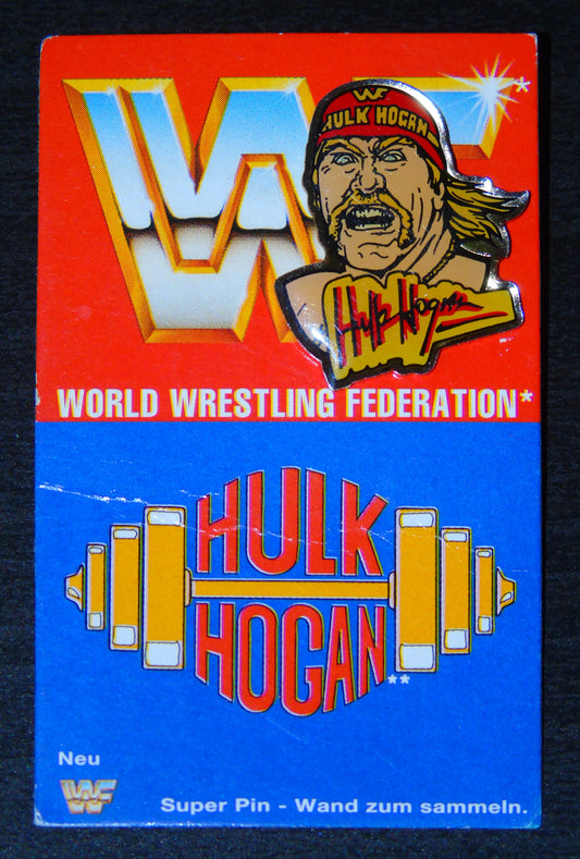 WWF Wrestling Hulk Hogan Official Super Pin Badge Brooch Set