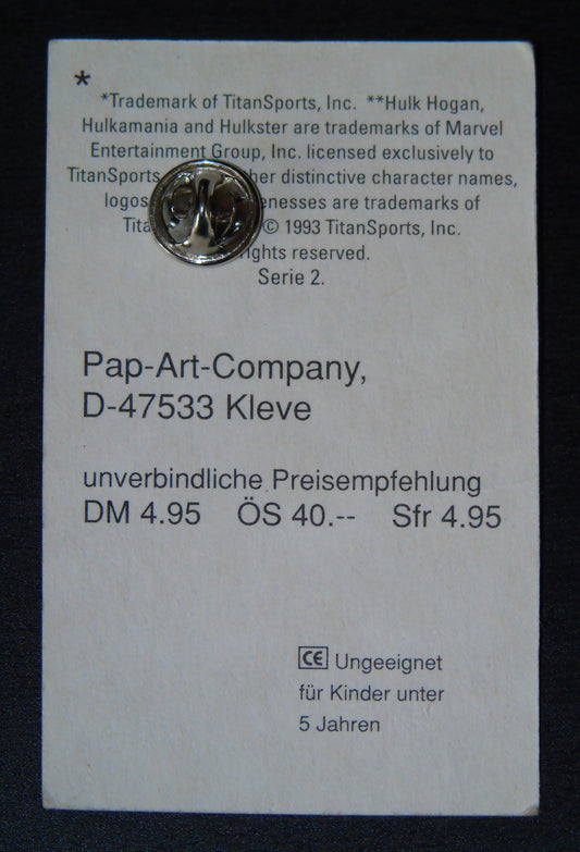 WWF Wrestling Hulk Hogan Official Super Pin Badge Brooch Set