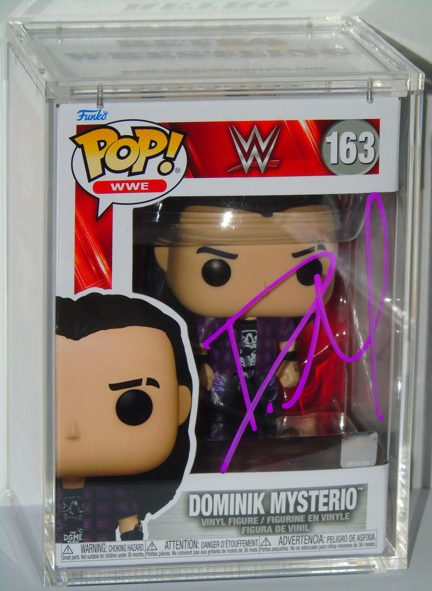 Dirty Dominik Mysterio Signed WWE Funko Pop! Vinyl Figure