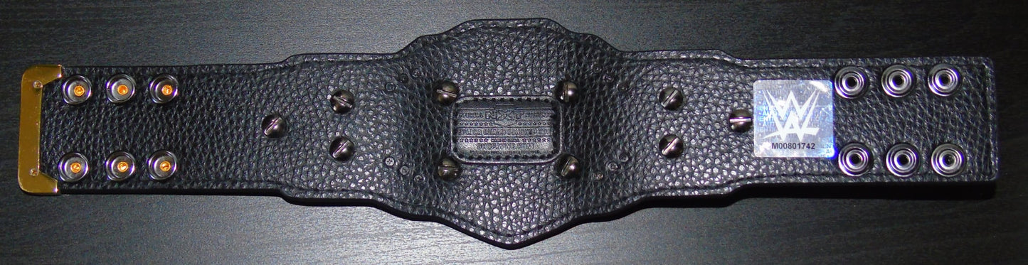WWE NXT REPLICA MINI TITLE BELT SIGNED BY DREW McINTYRE & ADAM COLE