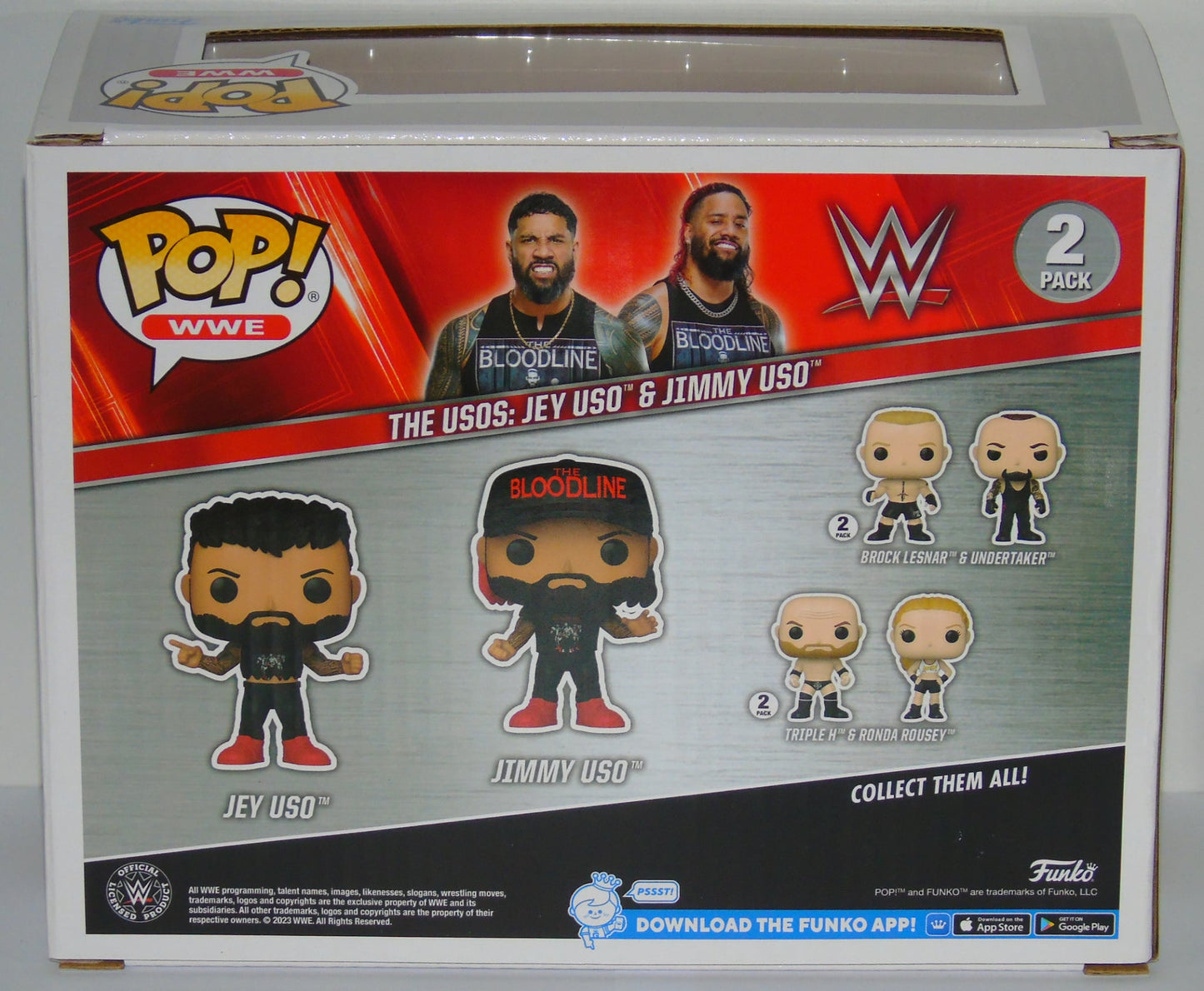 JEY USO SIGNED WWE FUNKO POP! VINYL FIGURE SET