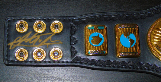 WWE Replica Mini Intercontinental Title Belt Signed By Drew McIntyre