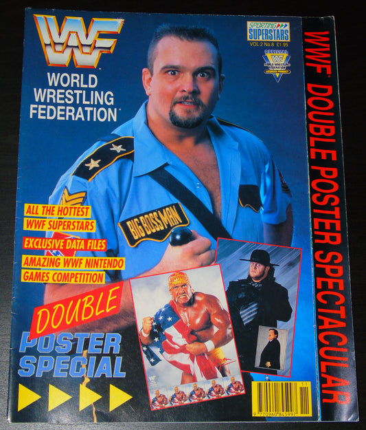 WWF Wrestling 1991 UK Sporting Superstars Publication with Double Poster Special