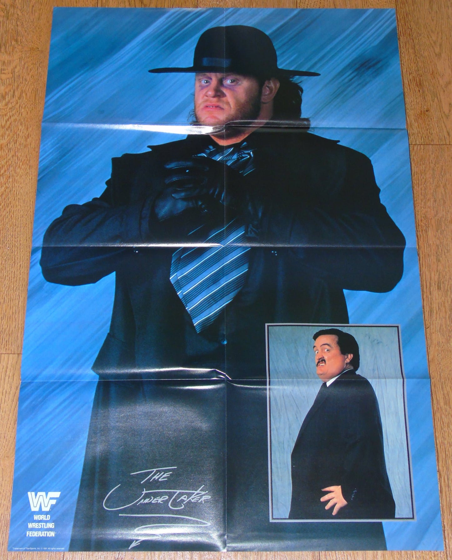 WWF Wrestling 1991 UK Sporting Superstars Publication with Double Poster Special