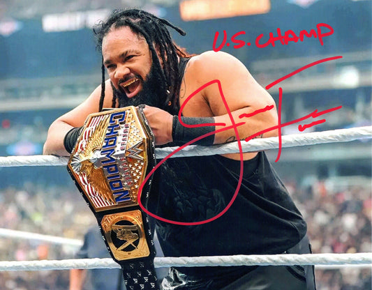 Jacob Fatu Signed WWE Photo