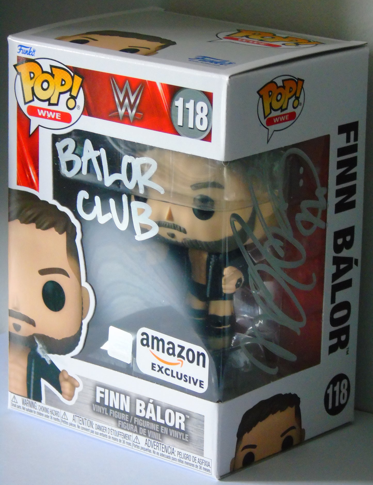 Amazon Exclusive Finn Balor Signed Funko WWE Wrestling Pop! Vinyl Figure