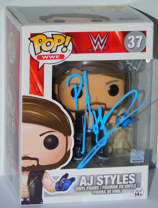 AJ Styles Signed WWE Funko Pop! Vinyl Figure
