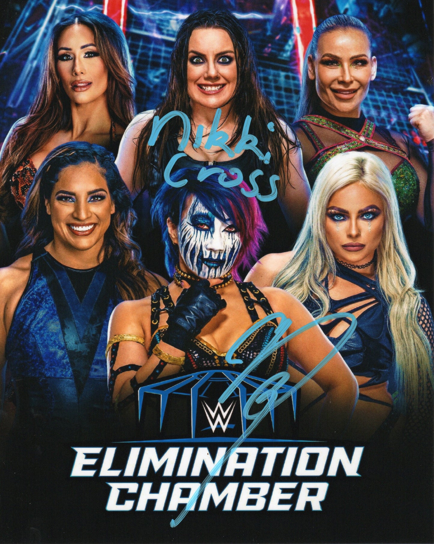 Asuka and Nikki Cross Signed WWE Wrestling Photo