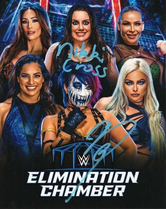 Asuka and Nikki Cross Signed WWE Wrestling Photo