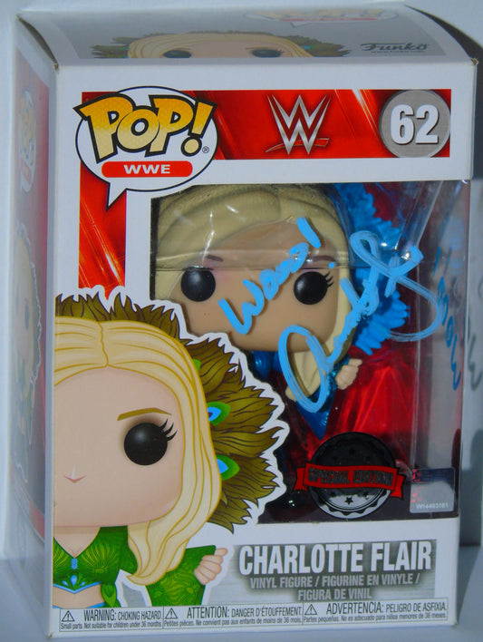 Charlotte Flair Signed Funko WWE Wrestling Pop! Vinyl Figure Special Edition