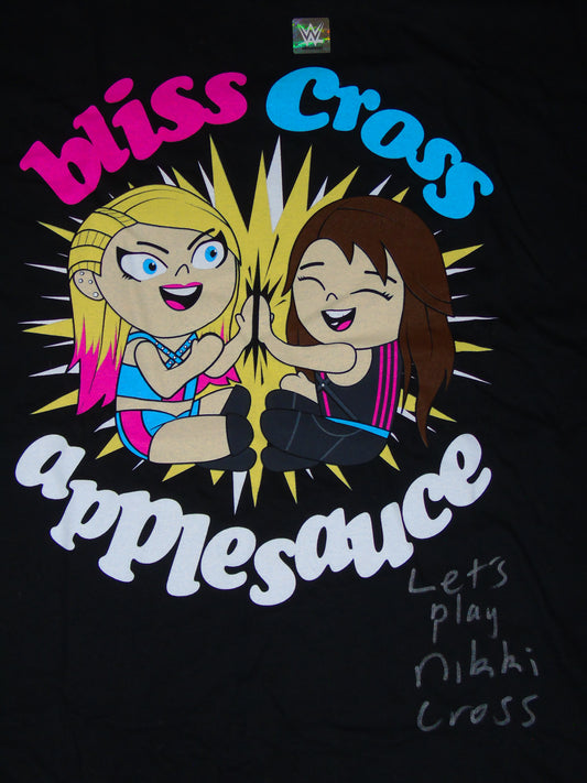 Bliss Cross Applesauce WWE Signed Nikki Cross XL Size Adults T-Shirt