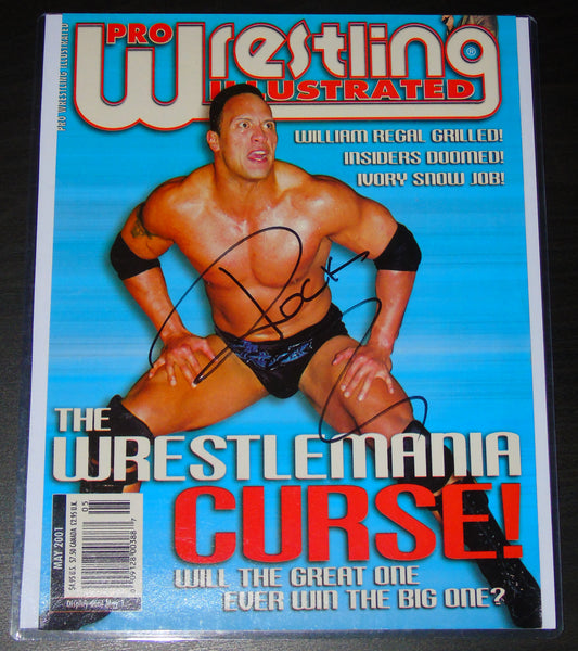 THE ROCK SIGNED WWF WWE WRESTLING PHOTO