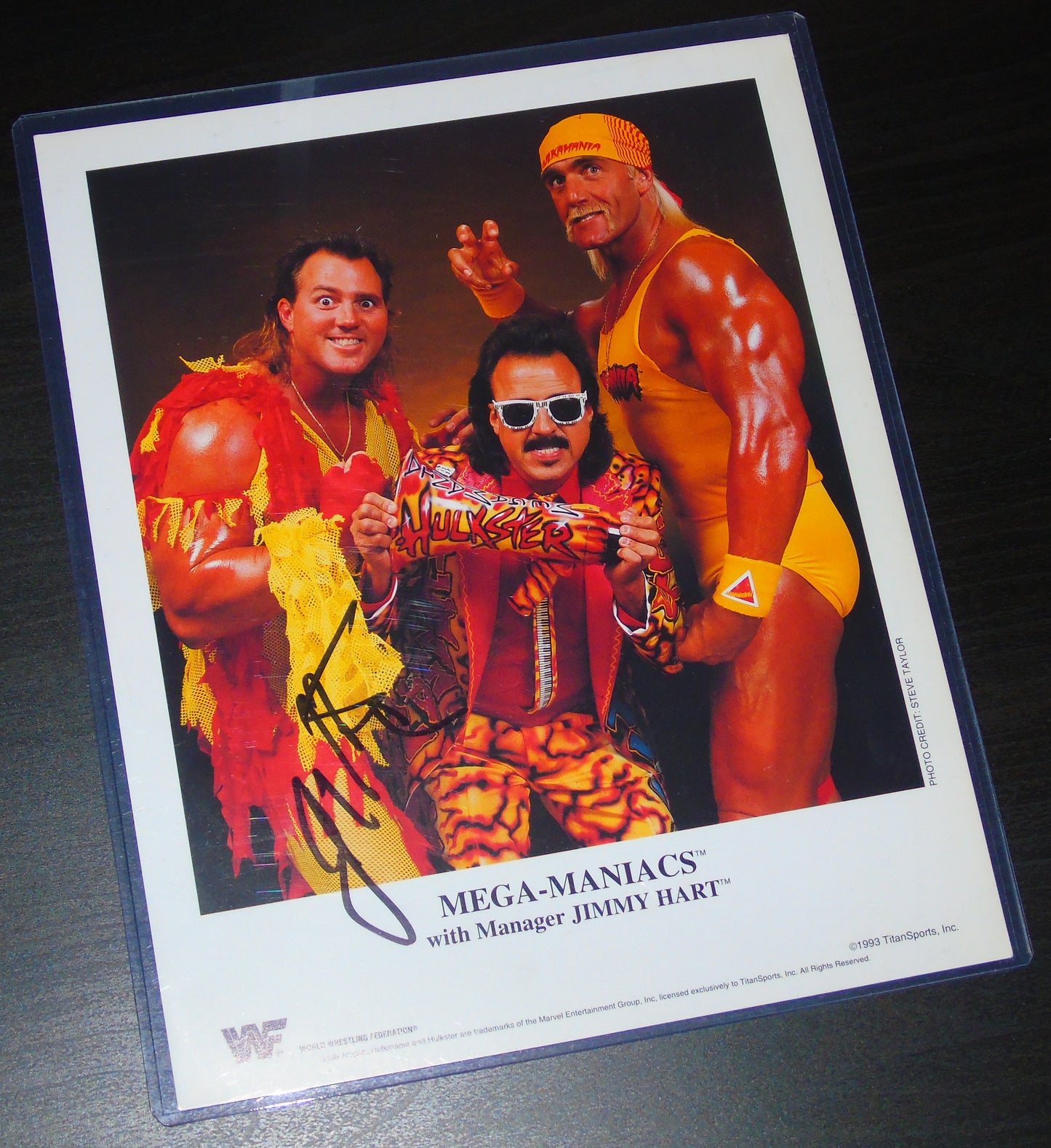 JIMMY HART SIGNED WWF WRESTLING MEGA-MANIACS PROMO PHOTO