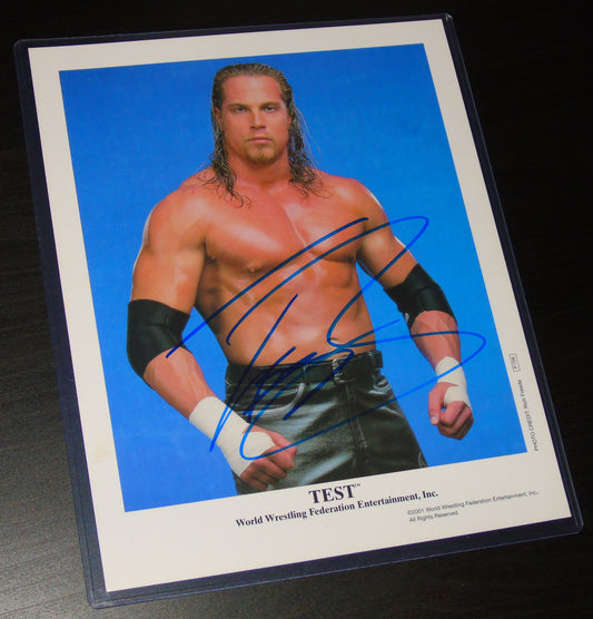 TEST SIGNED WWFE WRESTLING PROMO PHOTO P-726