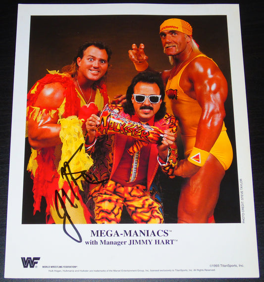 Jimmy Hart Signed WWF Wrestling Mega-Maniacs Promo Photo