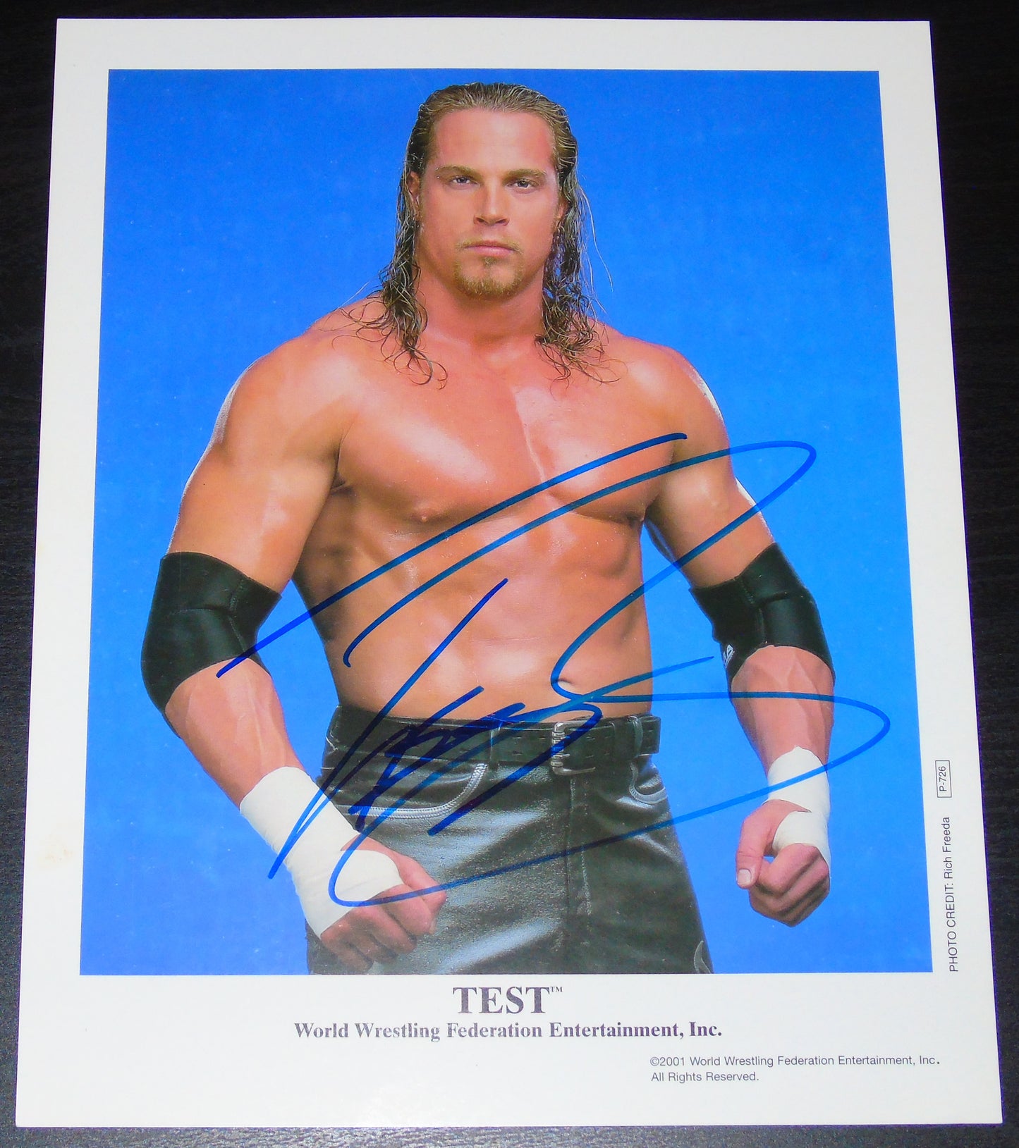 TEST SIGNED WWFE WRESTLING PROMO PHOTO P-726