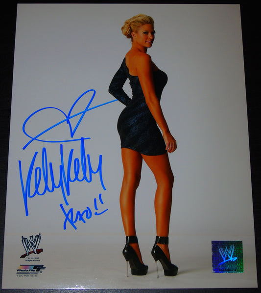 KELLY KELLY SIGNED WWE WRESTLING 8"x10" PHOTOFILE