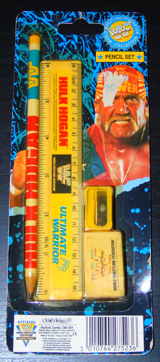 WWF WRESTLING PENCIL SET 1991 UK EXCLUSIVE