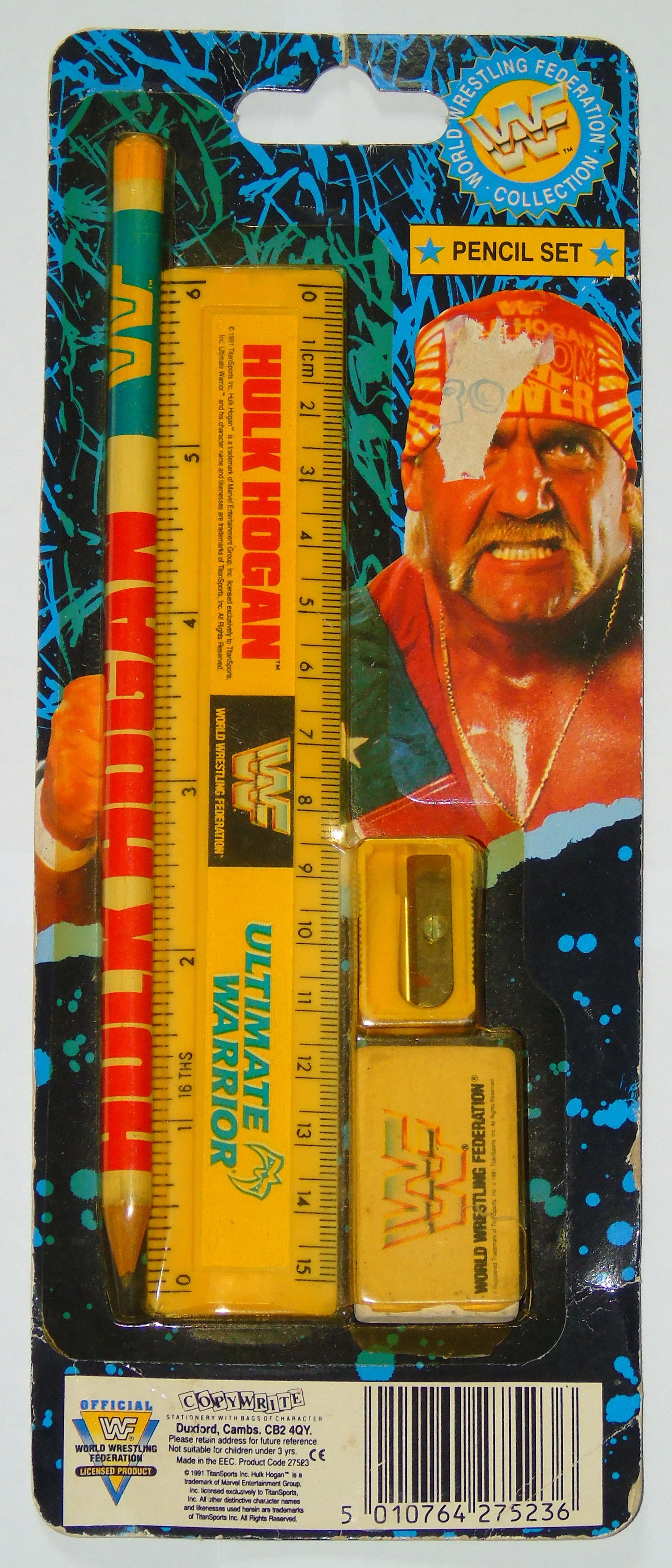 WWF WRESTLING PENCIL SET 1991 UK EXCLUSIVE