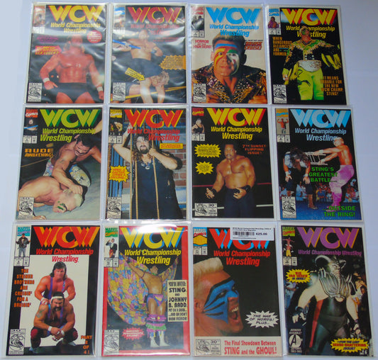 WCW WRESTLING MARVEL COMICS COMPLETE SET ISSUES 1-12