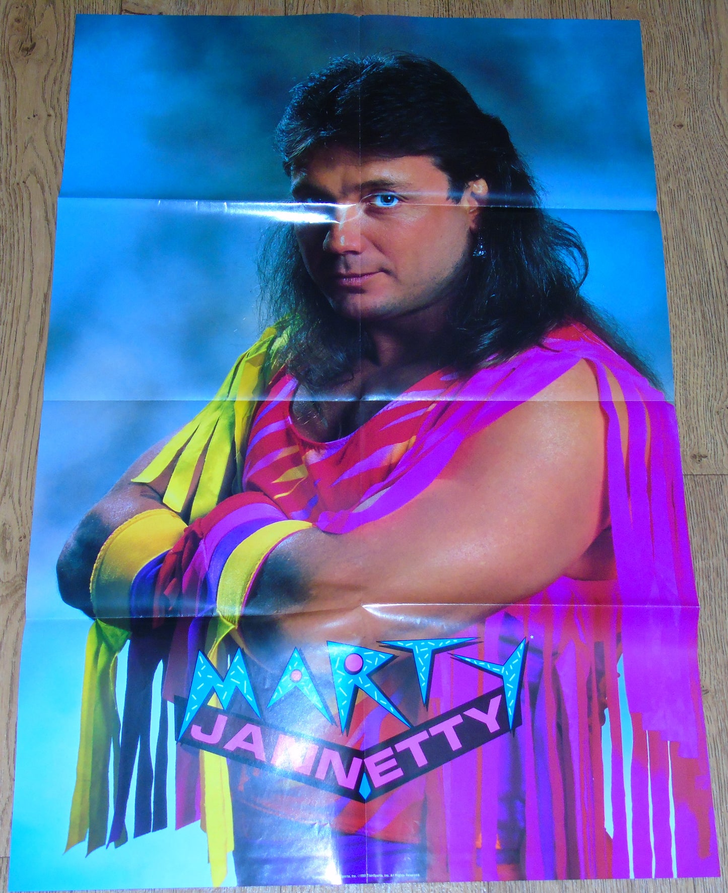WWF WRESTLING 1993 UK SPORTING SUPERSTARS PUBLICATION WITH DOUBLE POSTER SPECIAL