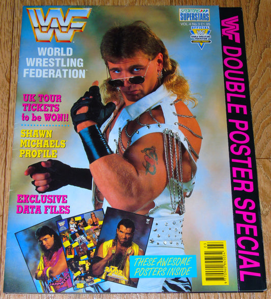 WWF WRESTLING 1993 UK SPORTING SUPERSTARS PUBLICATION WITH DOUBLE POSTER SPECIAL