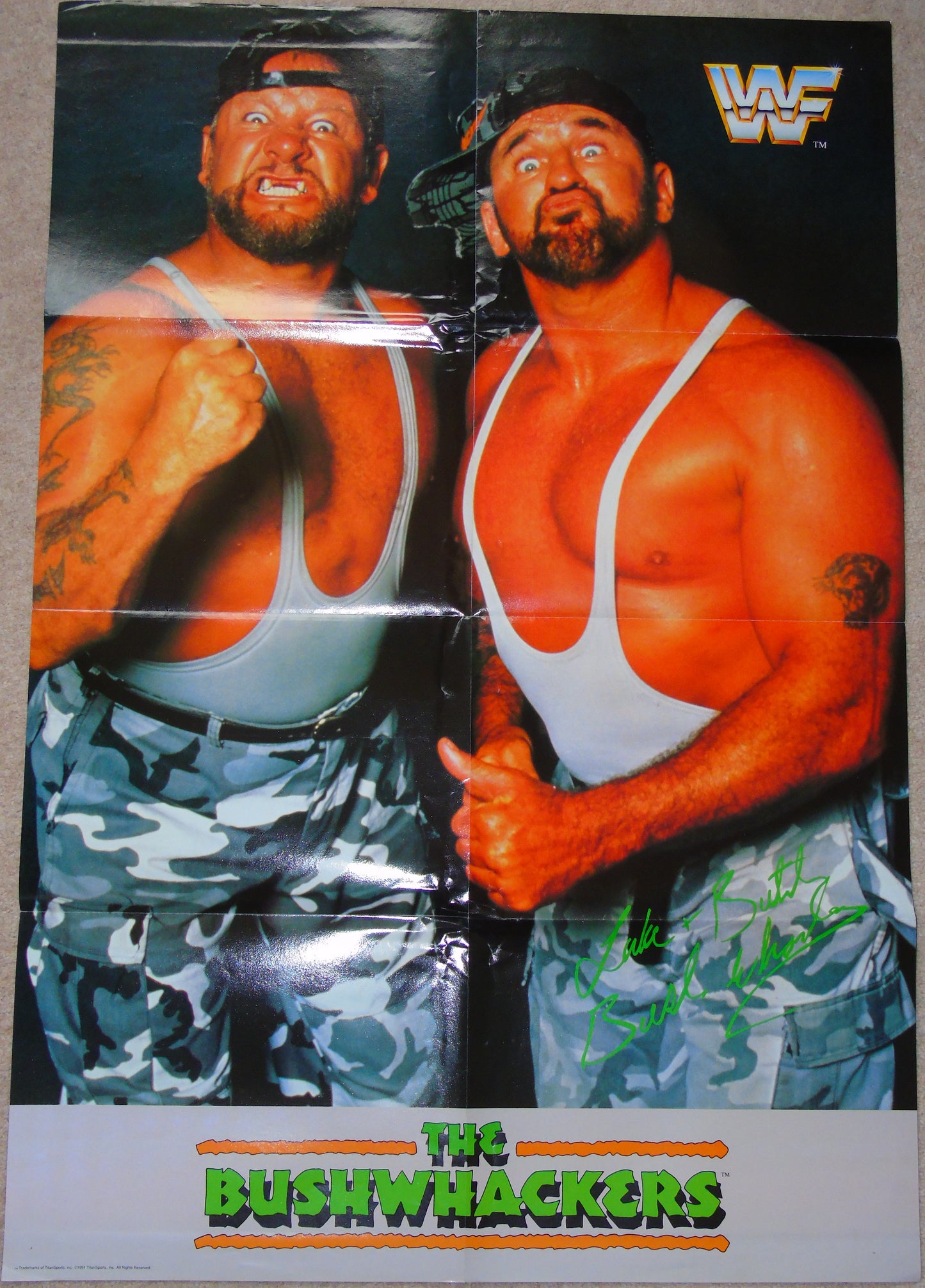 WWF Wrestling 1991 UK Sporting Superstars Publication with Double Poster Special VOL.2 NO.5