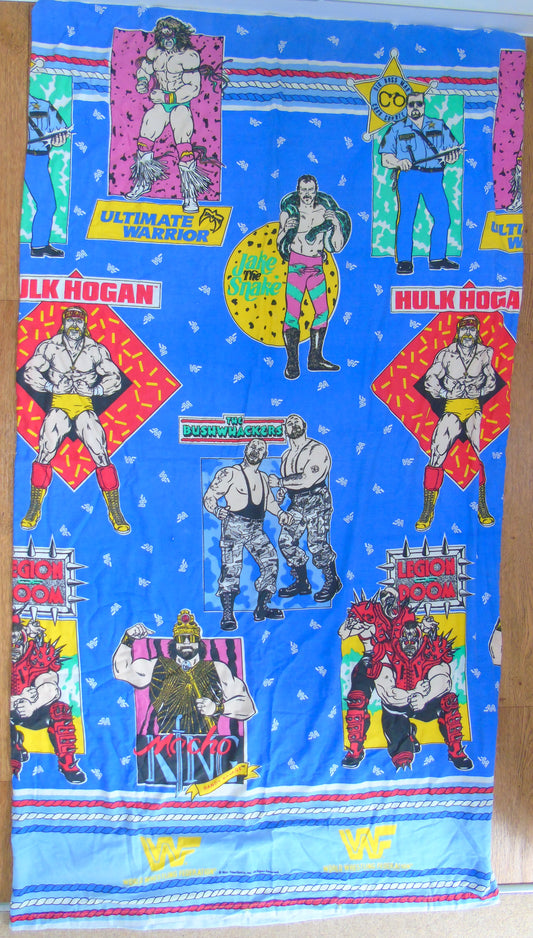 WWF WWE Wrestling Vintage Duvet Cover Single Bed Sheet