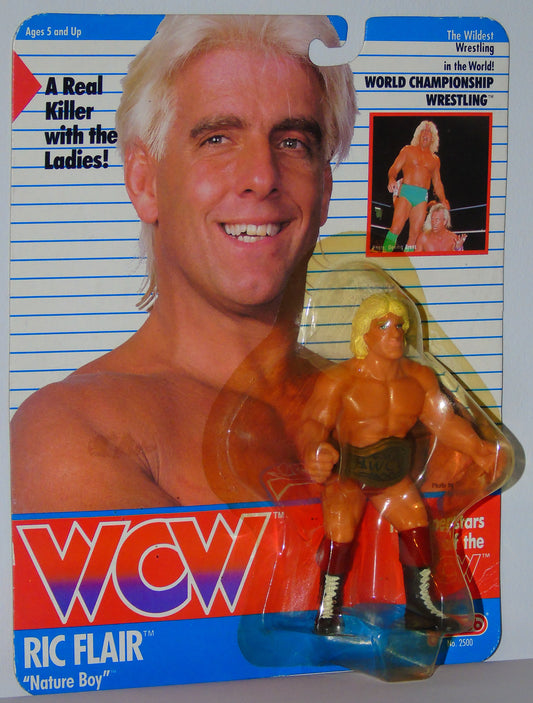 THE NATURE BOY RIC FLAIR WCW UK EXCLUSIVE WRESTLING GALOOB MOC ACTION FIGURE