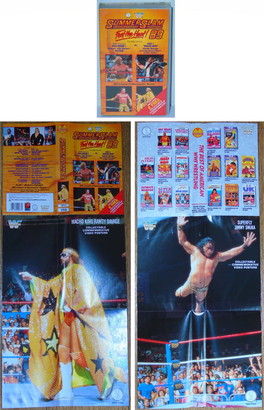 WWF WRESTLING SUMMERSLAM 1989 SILVER VISION VHS VIDEO CASSETTE TAPE WITH POSTERS