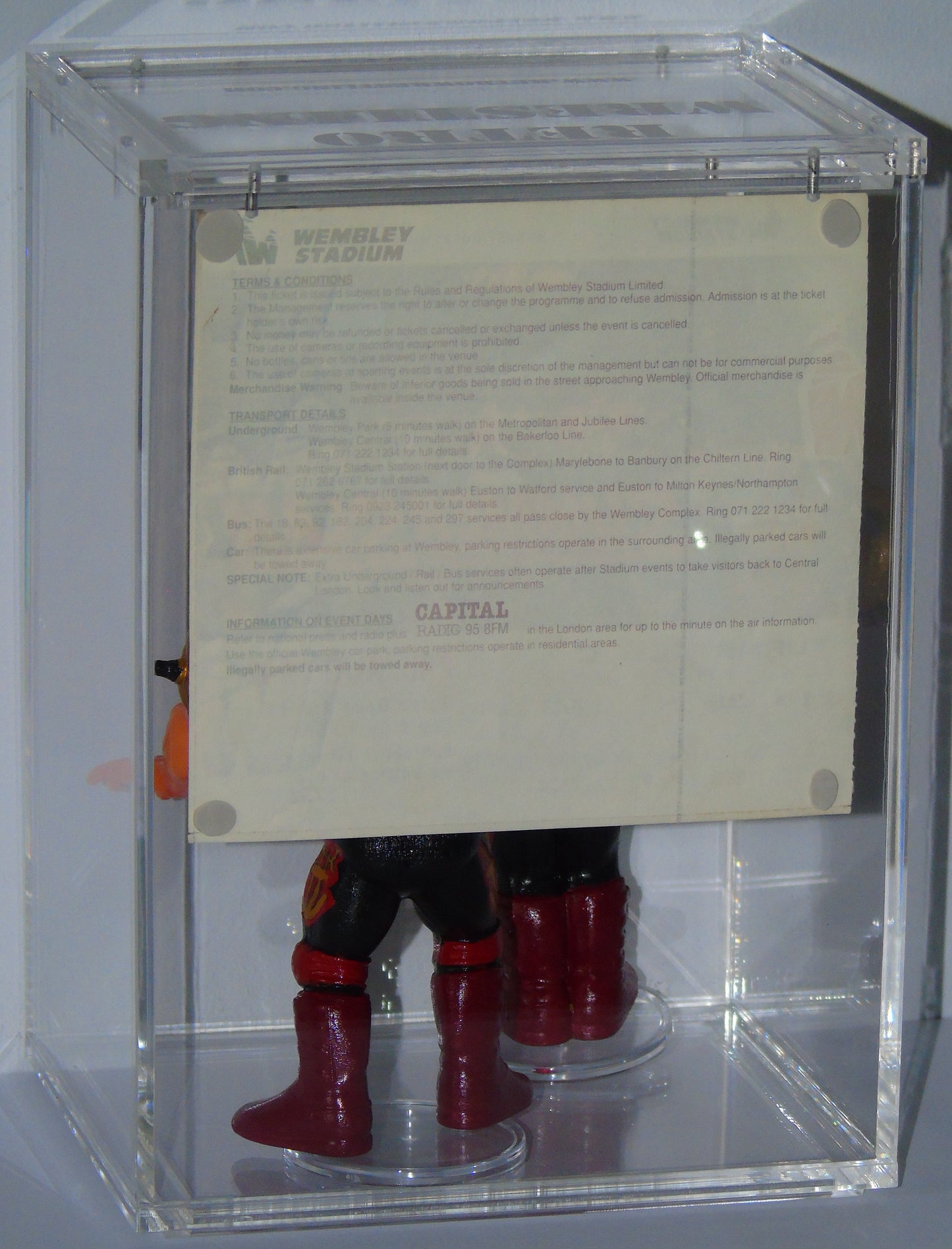 THE LEGION OF DOOM HAWK & ANIMAL WWF SUMMERSLAM 1992 CUSTOM HASBRO FIGURES AND EVENT TICKET STUB