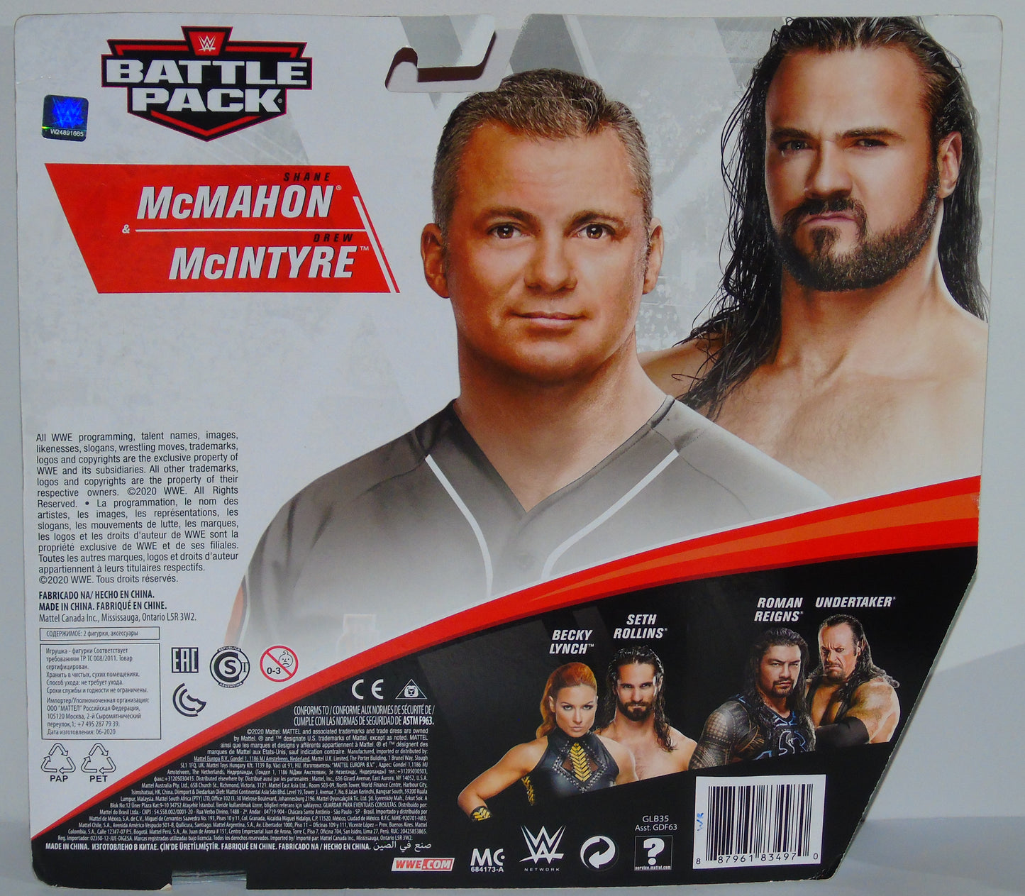 Drew McIntyre WWE Mattel Signed Series 66 Battle Pack Figure Set with Shane McMahon