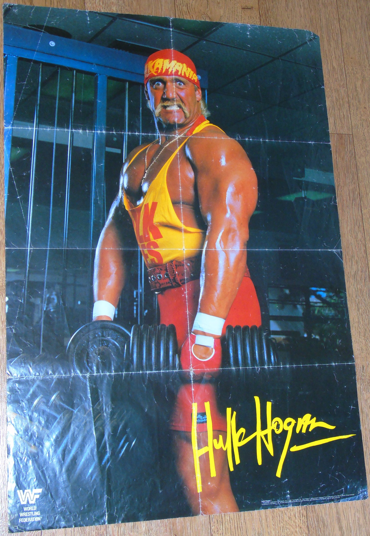 WWF Wrestling 1991 UK Sporting Superstars Publication with Double Poster Special