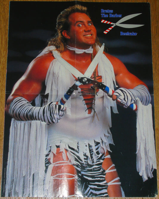 WWF Wrestling 1991 UK Sporting Superstars Publication with Double Poster Special