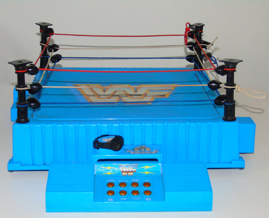 WWF HASBRO WRESTLING RING COMPLETE WITH SOUND EFFECTS MODULE