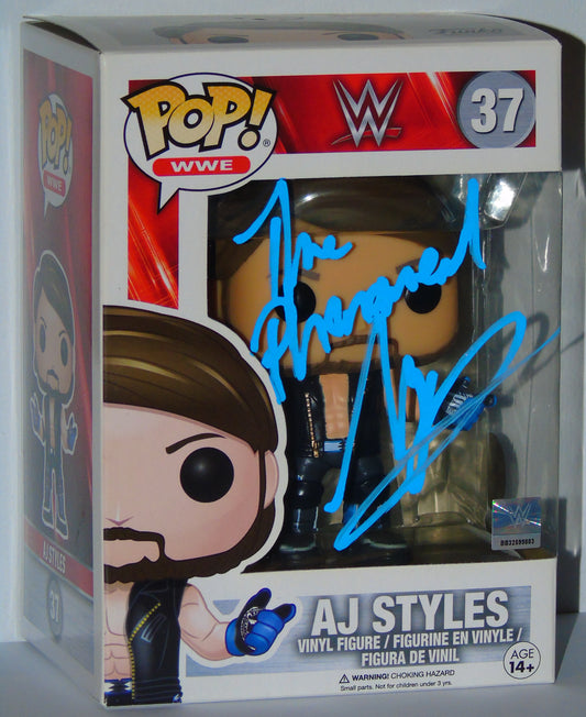 AJ Styles Signed WWE Funko Pop! Vinyl Figure