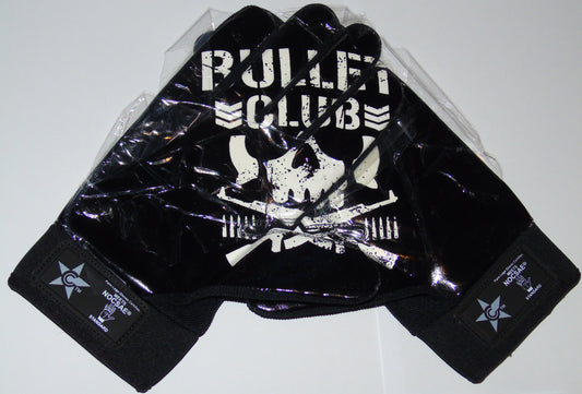 AJ STYLES PERSONALLY OWNED MEGA RARE LIMITED EDITION SIGNED NJPW BULLET CLUB GLOVES