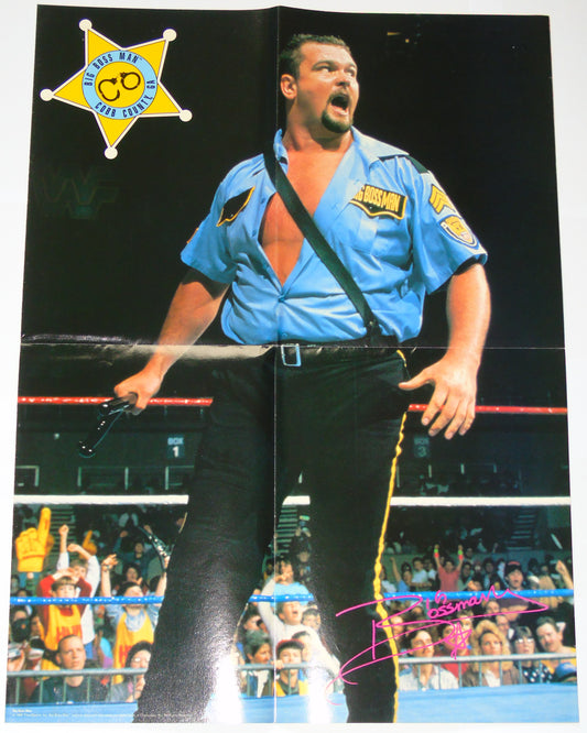 WWF Wrestling 1991 UK Sporting Superstars Publication with Double Poster Special