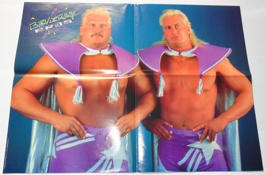 WWF Wrestling 1991 UK Sporting Superstars Publication with Double Poster Special
