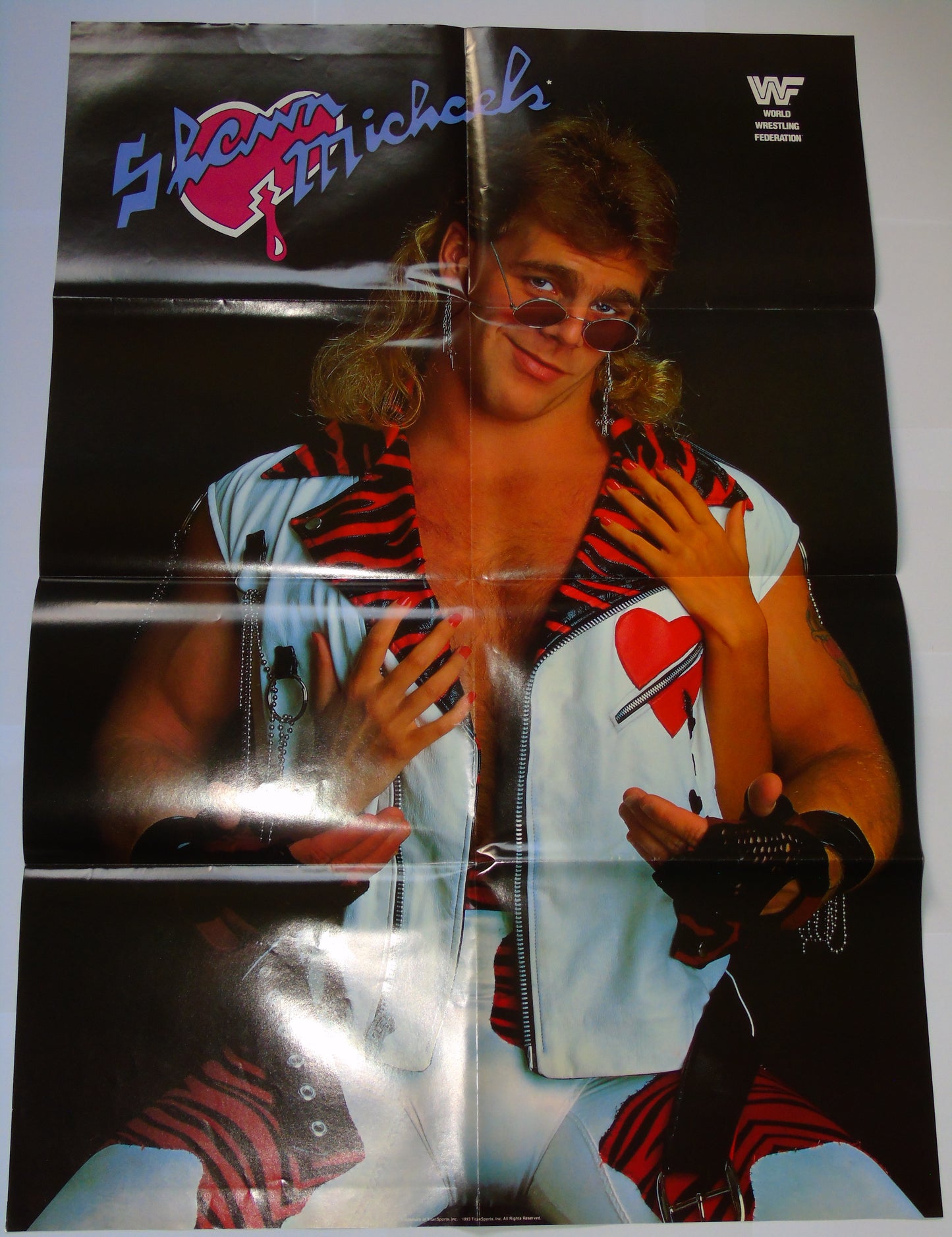 WWF Wrestling 1993 UK Sporting Superstars Publication with Double Poster Special