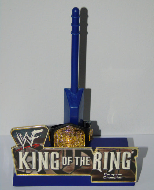 WWF Wrestling King of the Ring Stand and European Heavyweight Title Figure Toy Belt