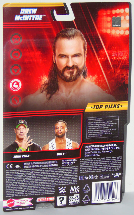 Drew McIntyre WWE Mattel Basic Series Top Picks Figure
